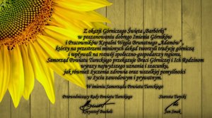 Zdjęcie główne dla wydarzenia: Życzenia z okazji Dnia Górnika