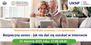 Zdjęcie główne dla wydarzenia: „Bezpieczny senior - jak nie dać się oszukać w Internecie”