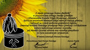 Zdjęcie główne dla wydarzenia: Życzenia z okazji Dnia Górnika